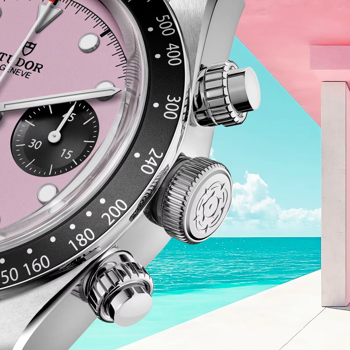 Black Bay Chrono 41mm - Pink on Bracelet
