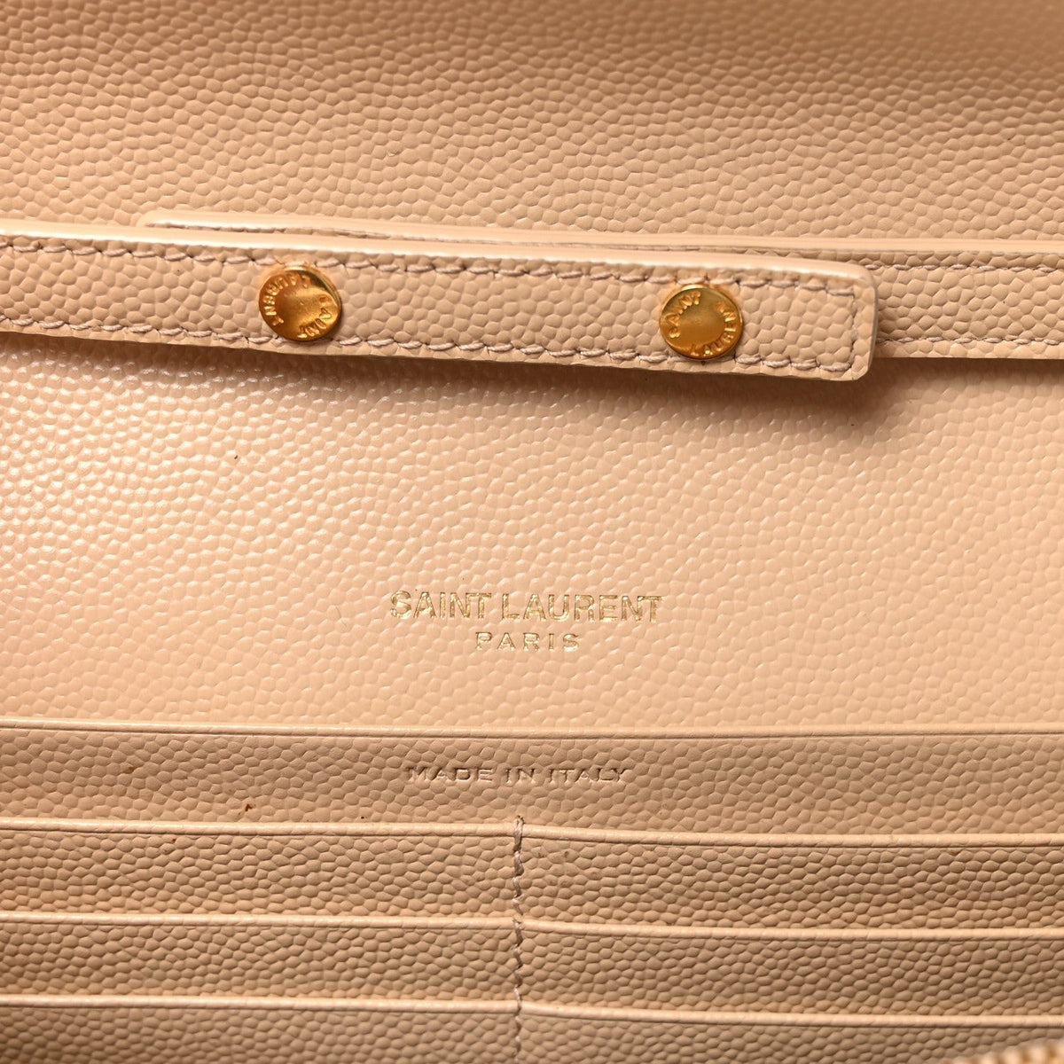 Grain De Poudre Matelasse Chevron Monogram Chain Wallet Nude Powder