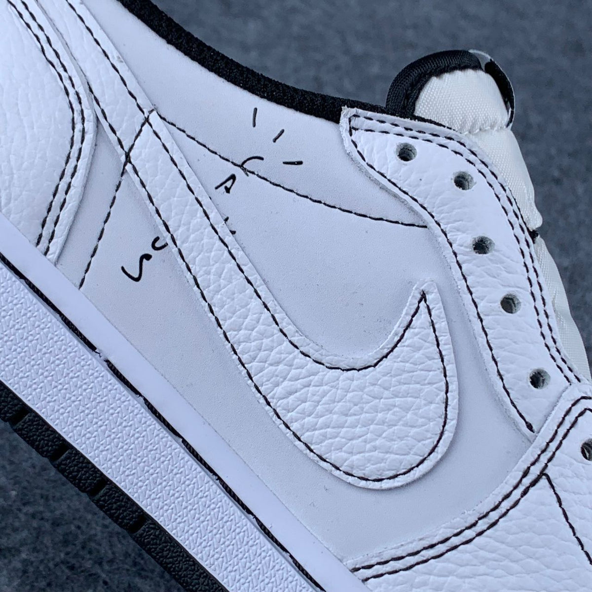 Custom Travis Scott x Air Jordan 1 Low “Phantom Stitch”