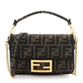 Fabric Jacquard FF 1974 Mini Baguette Tobacco Moro Black
