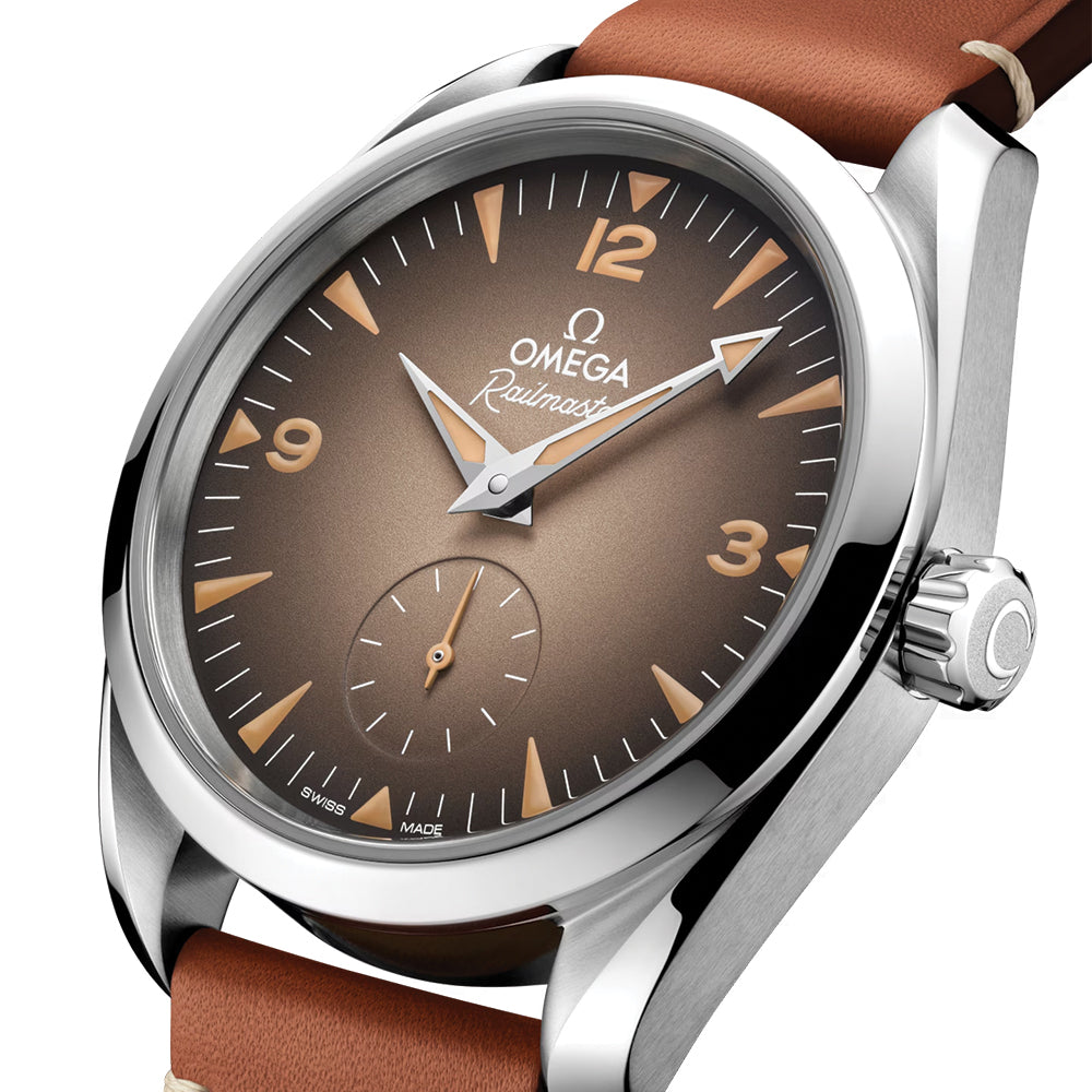 Seamaster Railmaster 38mm - Brown on Leather Strap