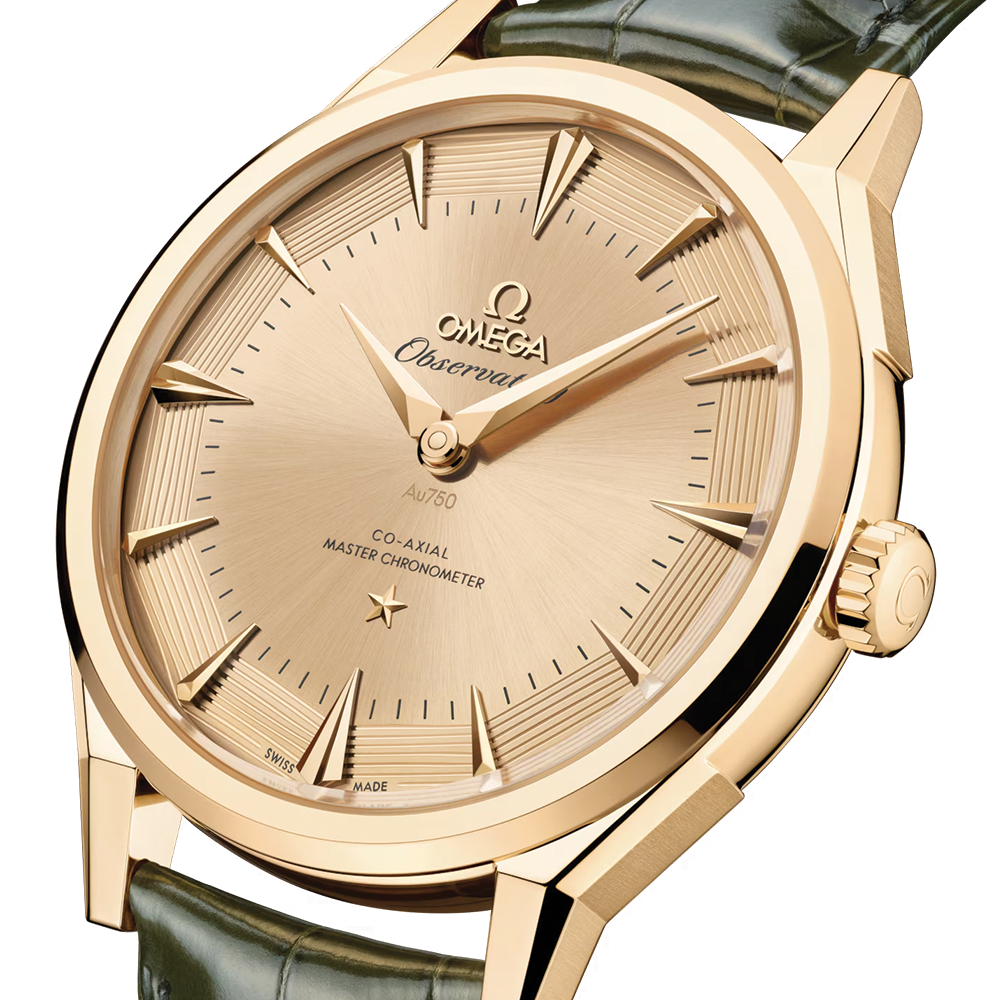 Constellation Observatory Moonshine™ Gold 39.4mm - Gold on Leather Strap