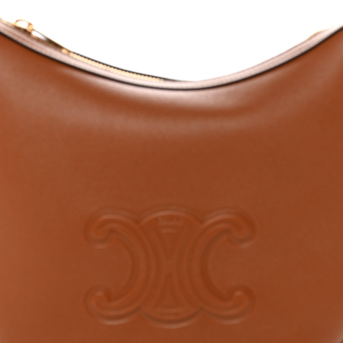 Supple Calfskin Small Triomphe Heloise Shoulder Bag Tan