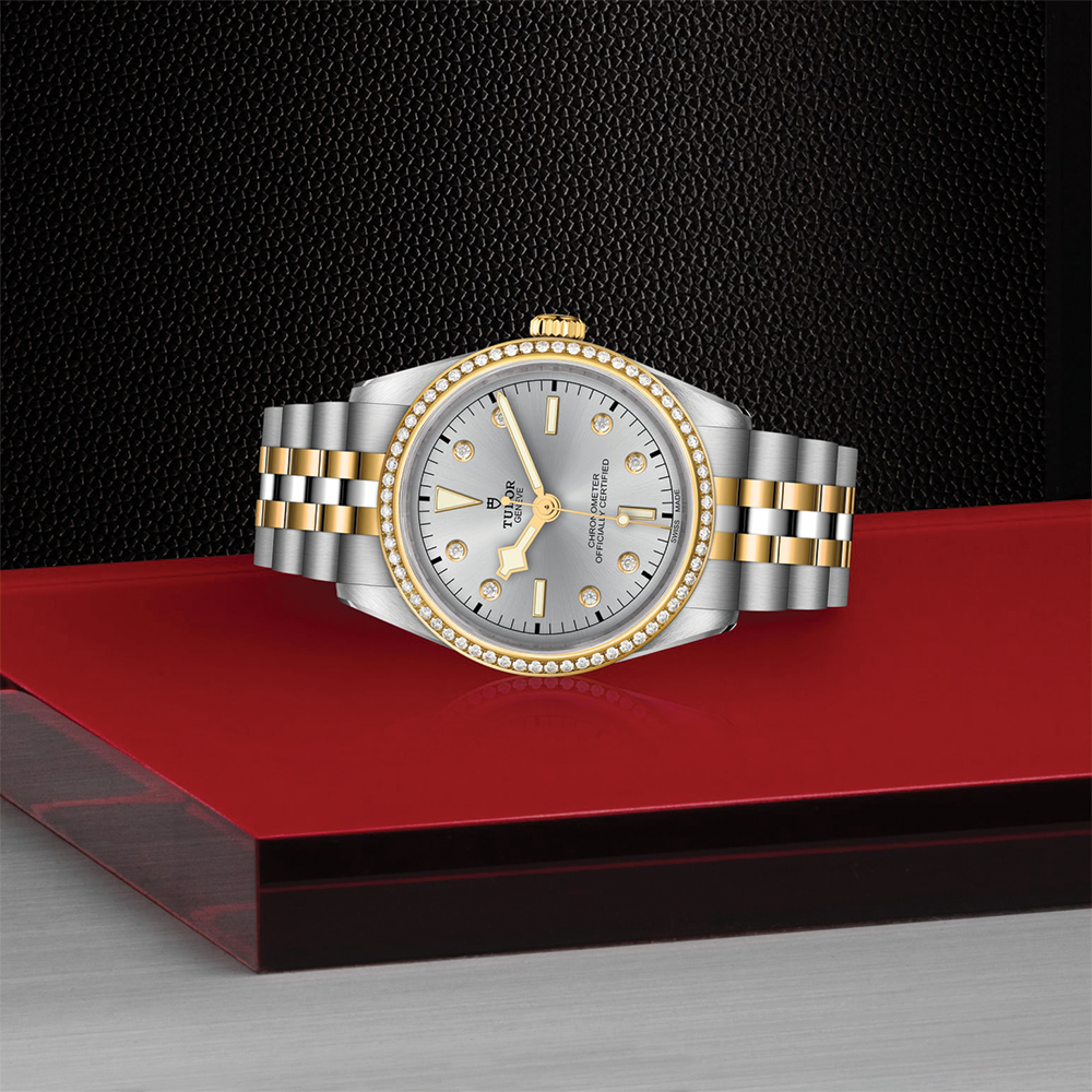 Black Bay One S&G 36mm - Silver, Diamond-Set and Diamond Bezel on Bracelet