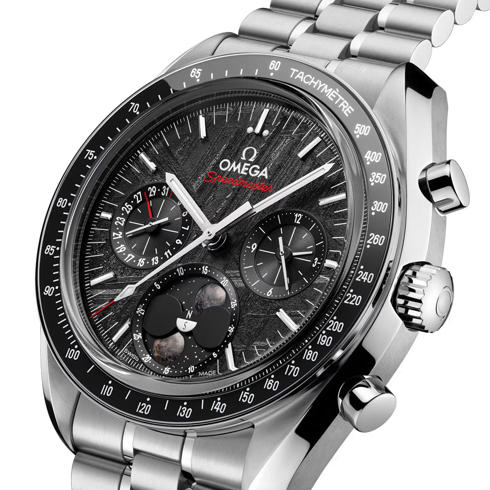 Speedmaster Moonphase Meteorite 43mm - Black on Bracelet