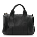 Pebbled Lambskin Rocco Black Pale Gold Hardware