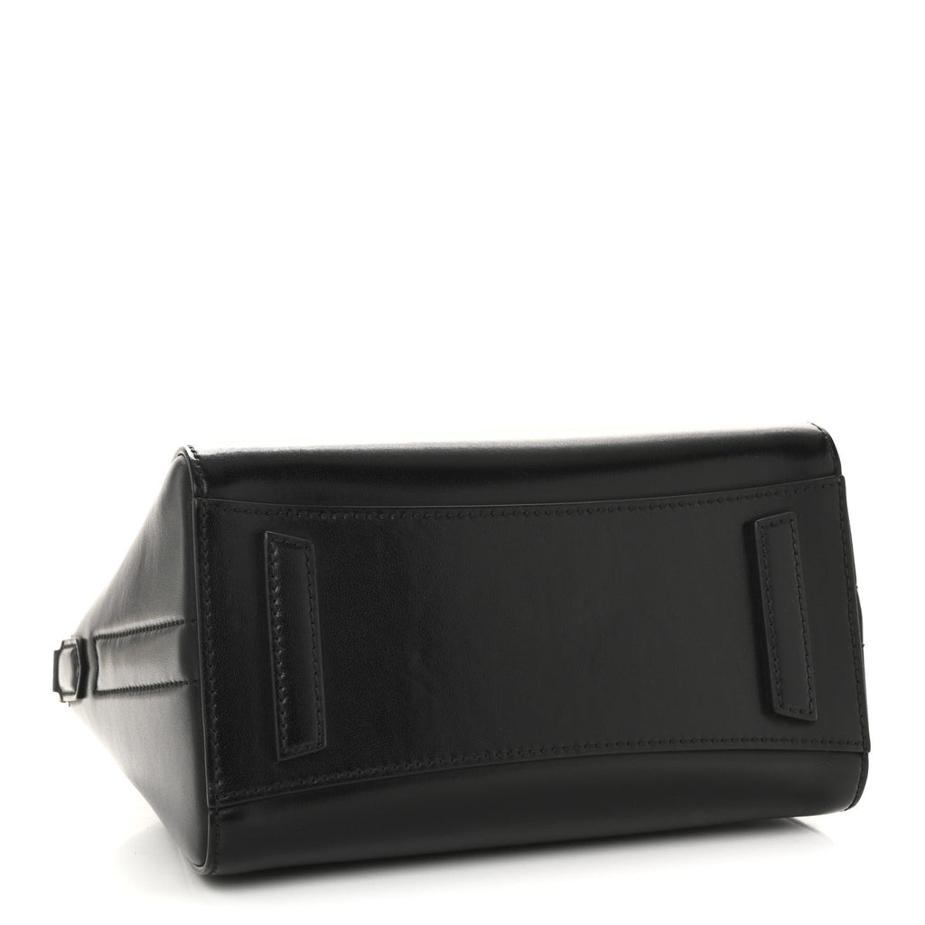 Shiny Lord Calfskin Mini Antigona Black
