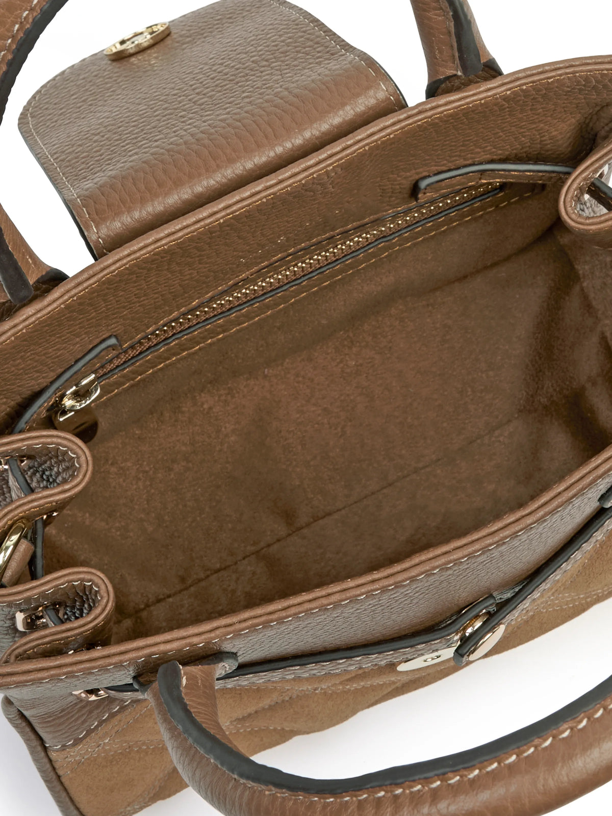 Mini Windsor - Quilted Tan Suede