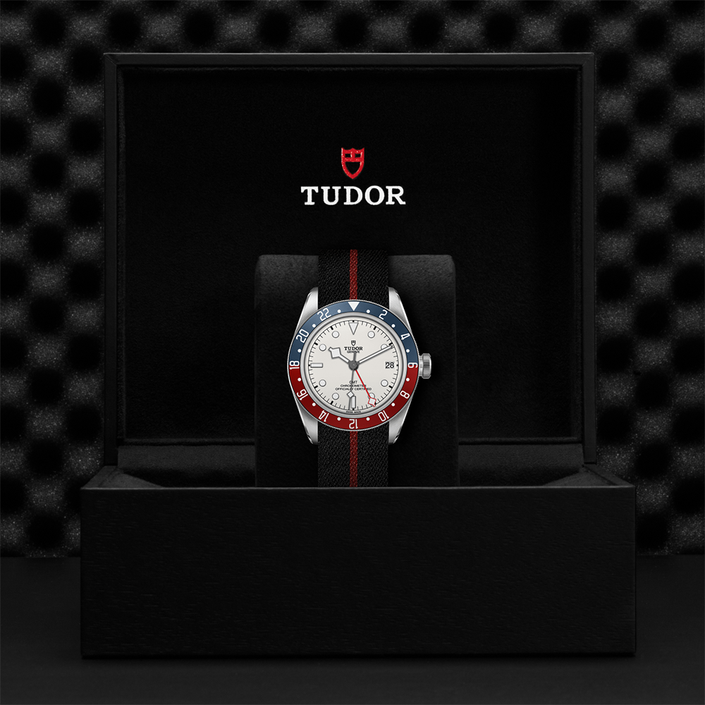 Black Bay GMT 41mm - Opaline on Fabric Strap