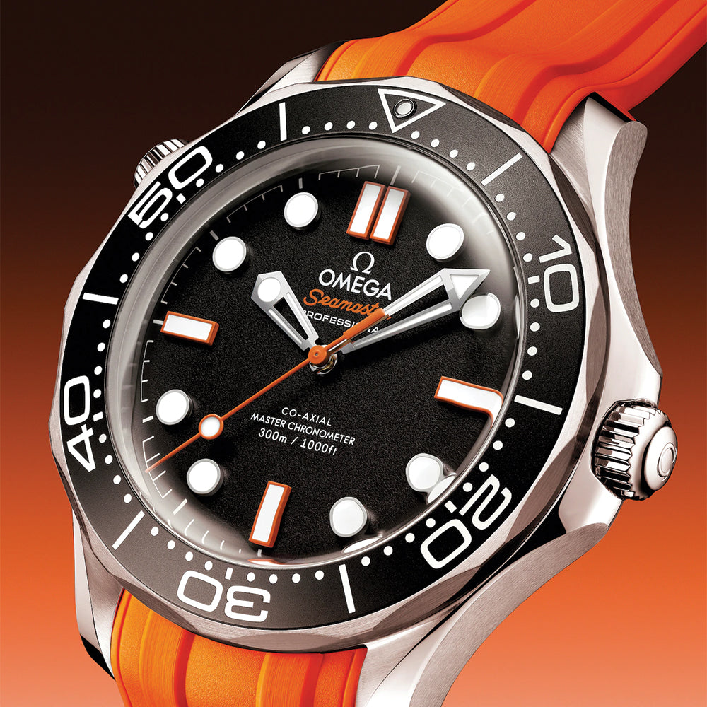 Seamaster Diver 300M 42mm - Black on Rubber Strap