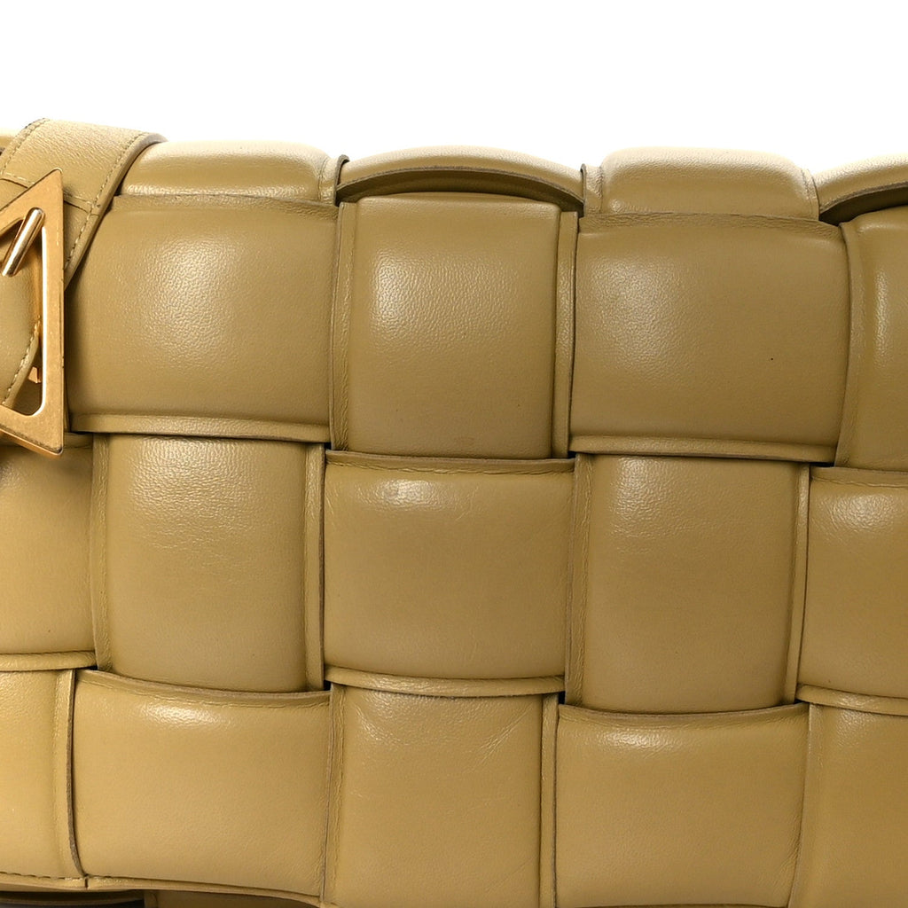 Nappa Maxi Intreccio Padded Cassette Crossbody Bag Tapioca