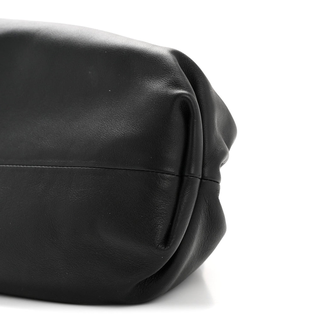 Smooth Butter Calf The Pouch Oversized Clutch Black