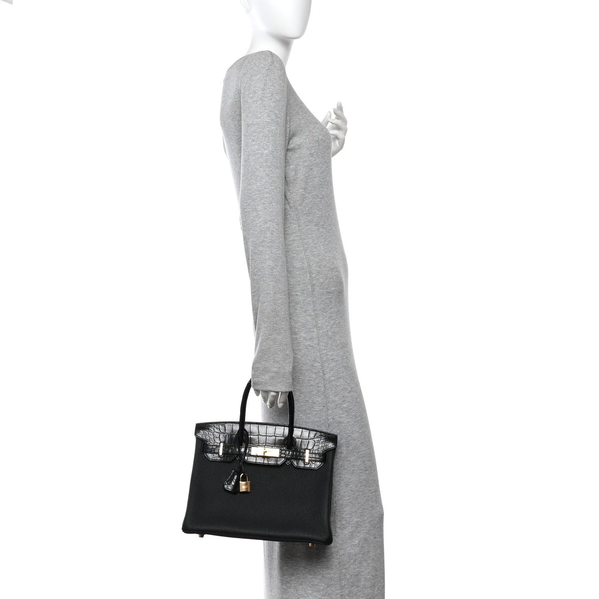 Togo Matte Alligator Birkin Touch 30 Black