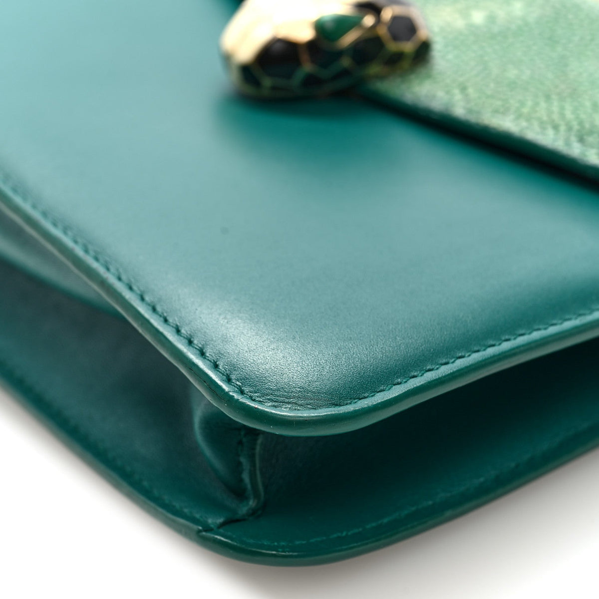 Galuchat Calfskin Serpenti Forever Crossbody Bag Green