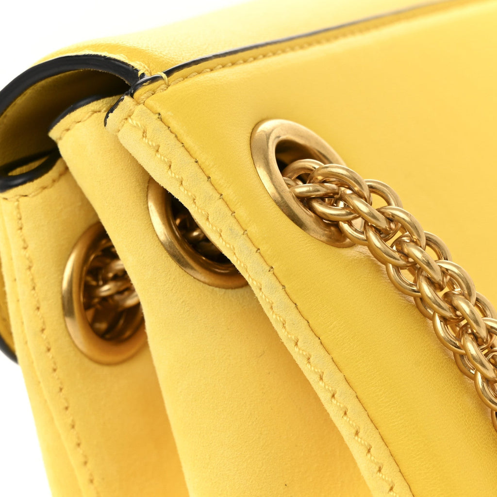 Nappa Stud Sign Shoulder Bag Bright Lemon