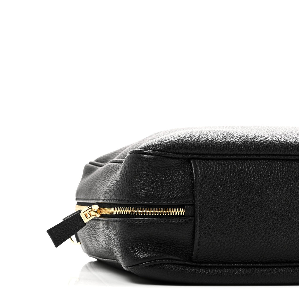 Vitello Daino Soft Large Top Handle Bag Black