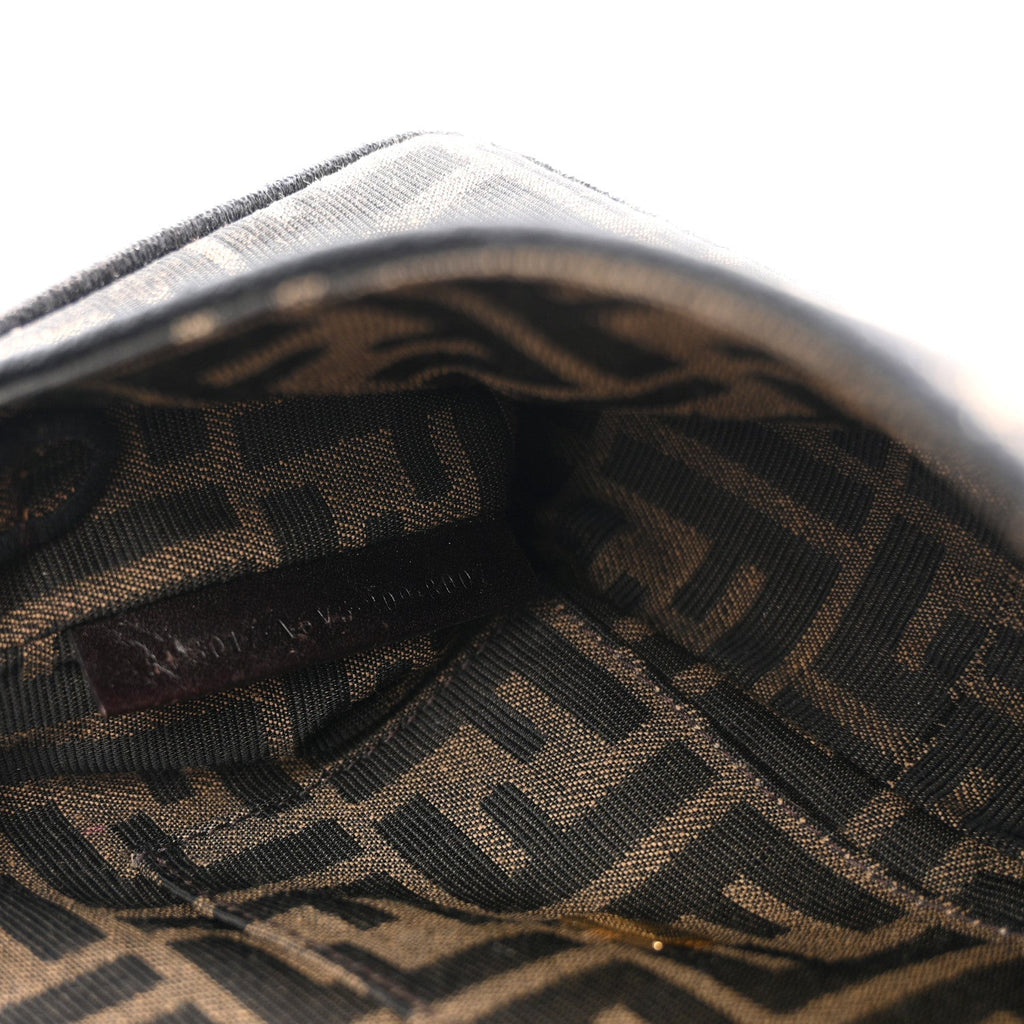Fabric Jacquard FF 1974 Mini Baguette Tobacco Moro Black