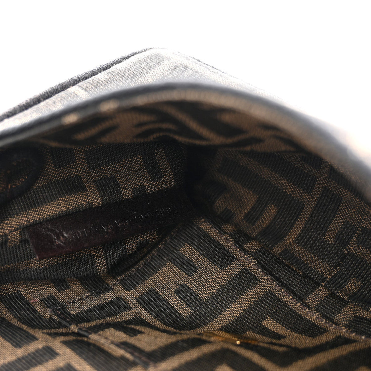 Fabric Jacquard FF 1974 Mini Baguette Tobacco Moro Black