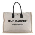Linen Calfskin Rive Gauche Tote Greggio Natural