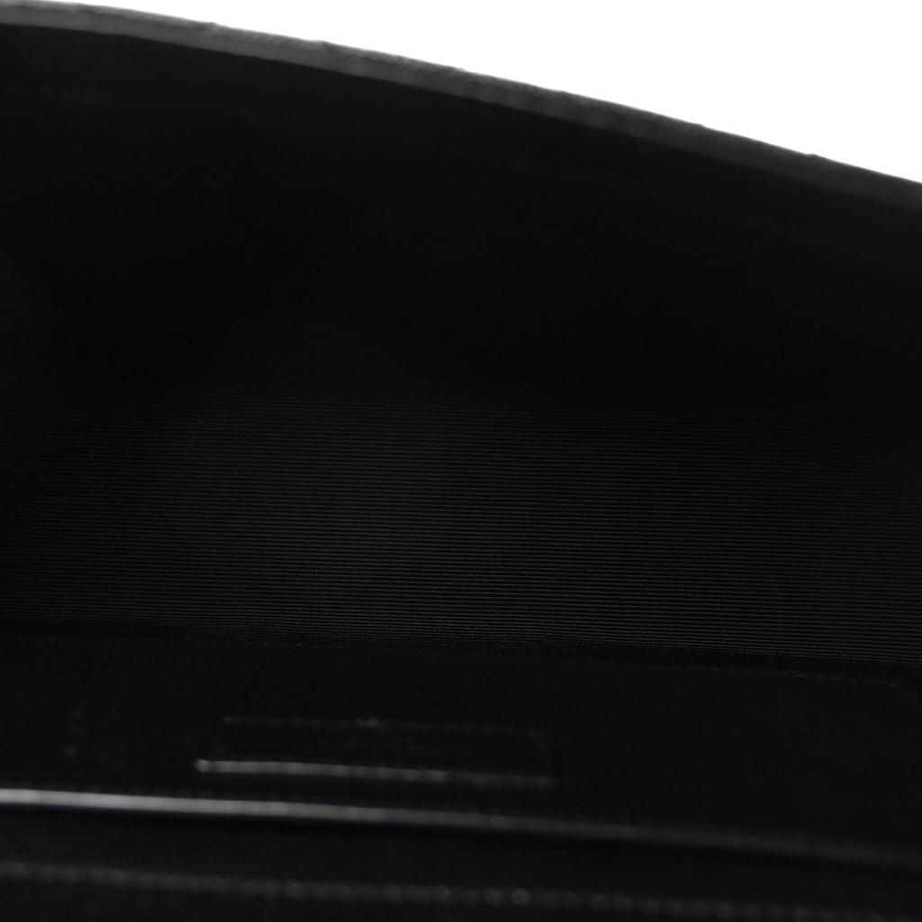 Grain De Poudre Textured Mixed Matelasse Triquilt Medium Monogram Monochrome Satchel Black