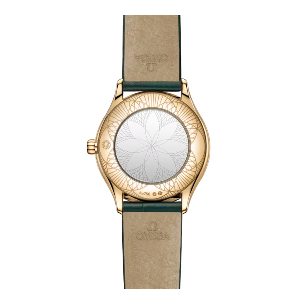 De Ville Mini Trésor Diamonds Quartz 26mm - Gold on Leather Strap