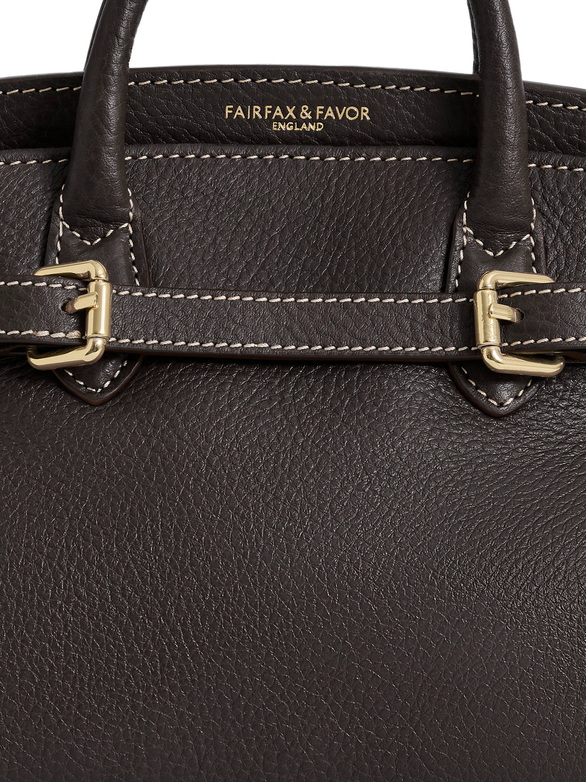 Town & Country Collection - Micro Top Handle Bag - Choc Pebbled Leather