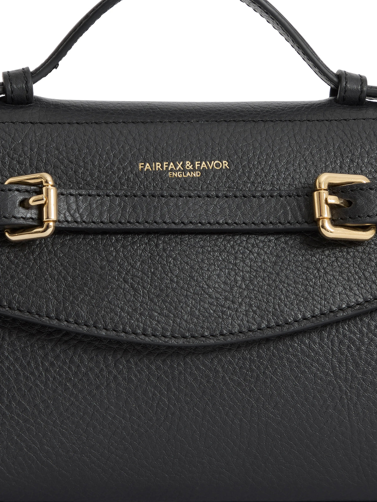 Town & Country - Clutch Bag - Black Pebbled Leather