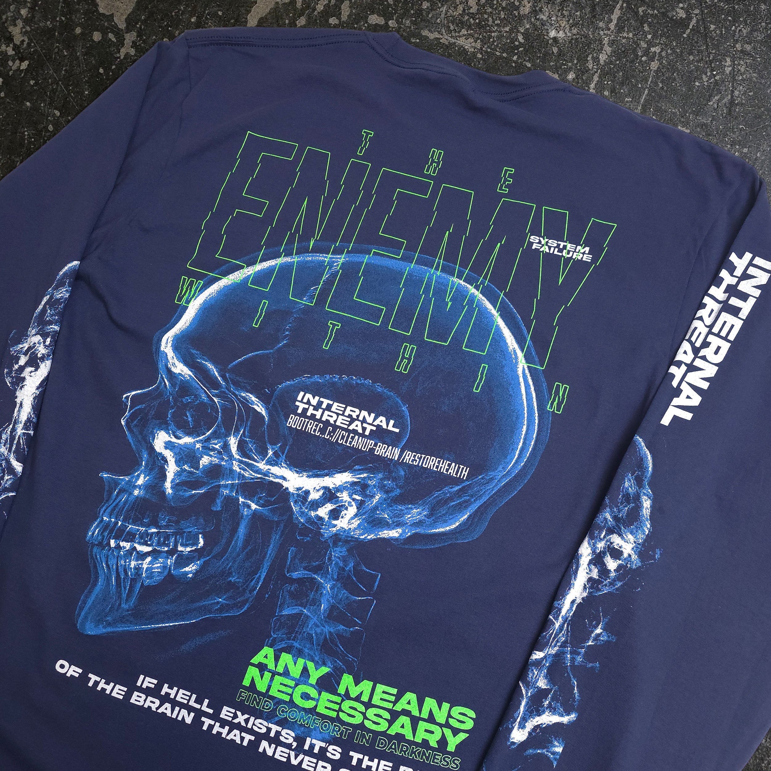 Enemy Within Long Sleeve T-Shirt Navy