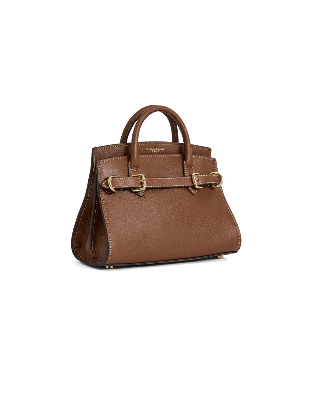 Town & Country - Micro Top Handle Bag - Tan Pebbled Leather