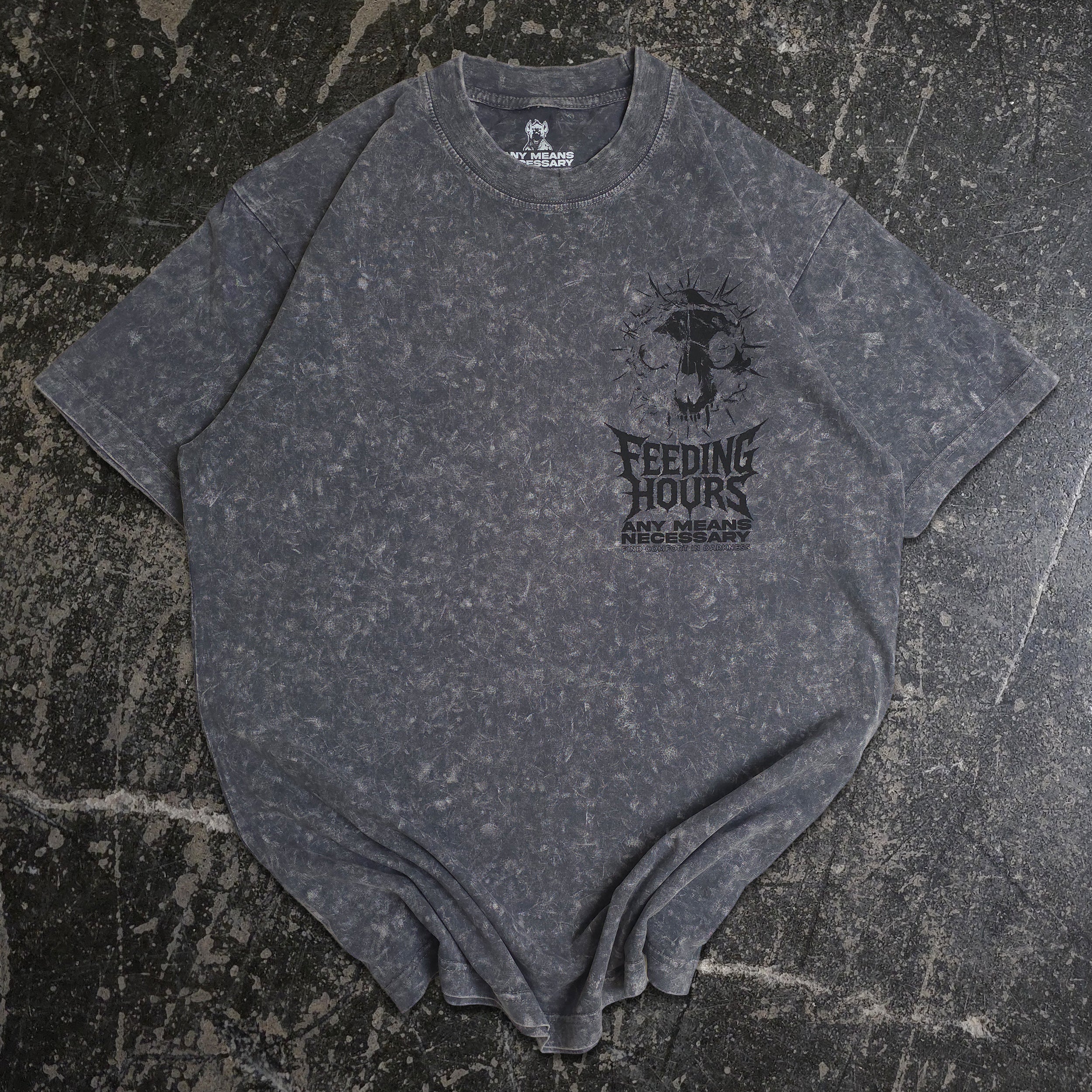 Feeding Hours V T-Shirt Mineral Grey