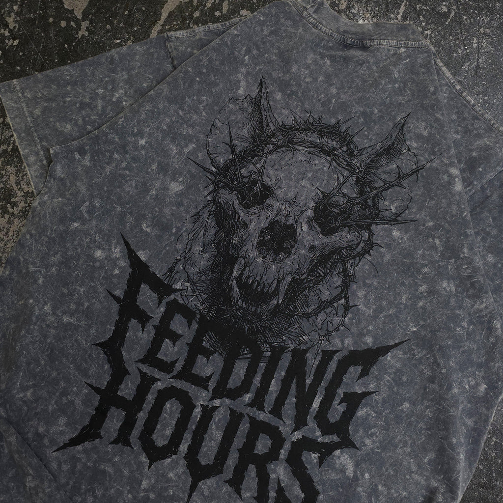 Feeding Hours V T-Shirt Mineral Grey