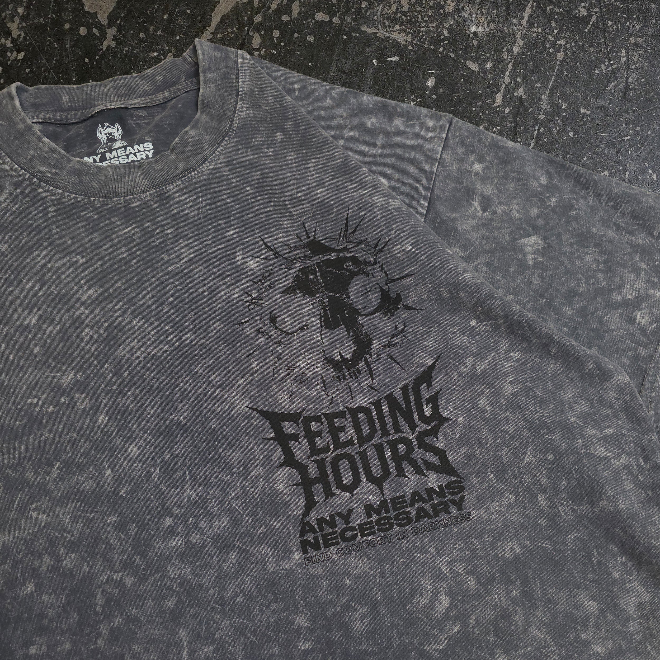 Feeding Hours V T-Shirt Mineral Grey