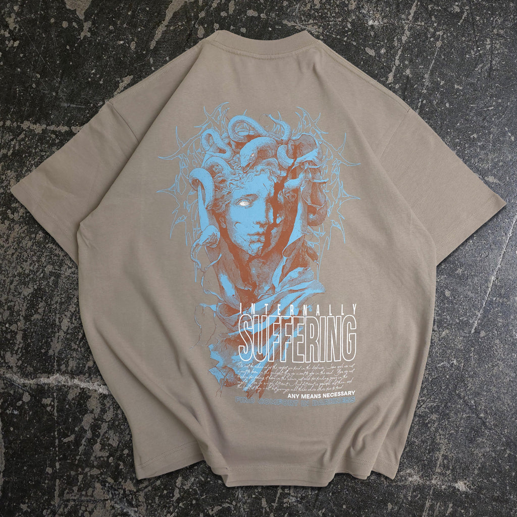 Internal Suffering T-Shirt Greige