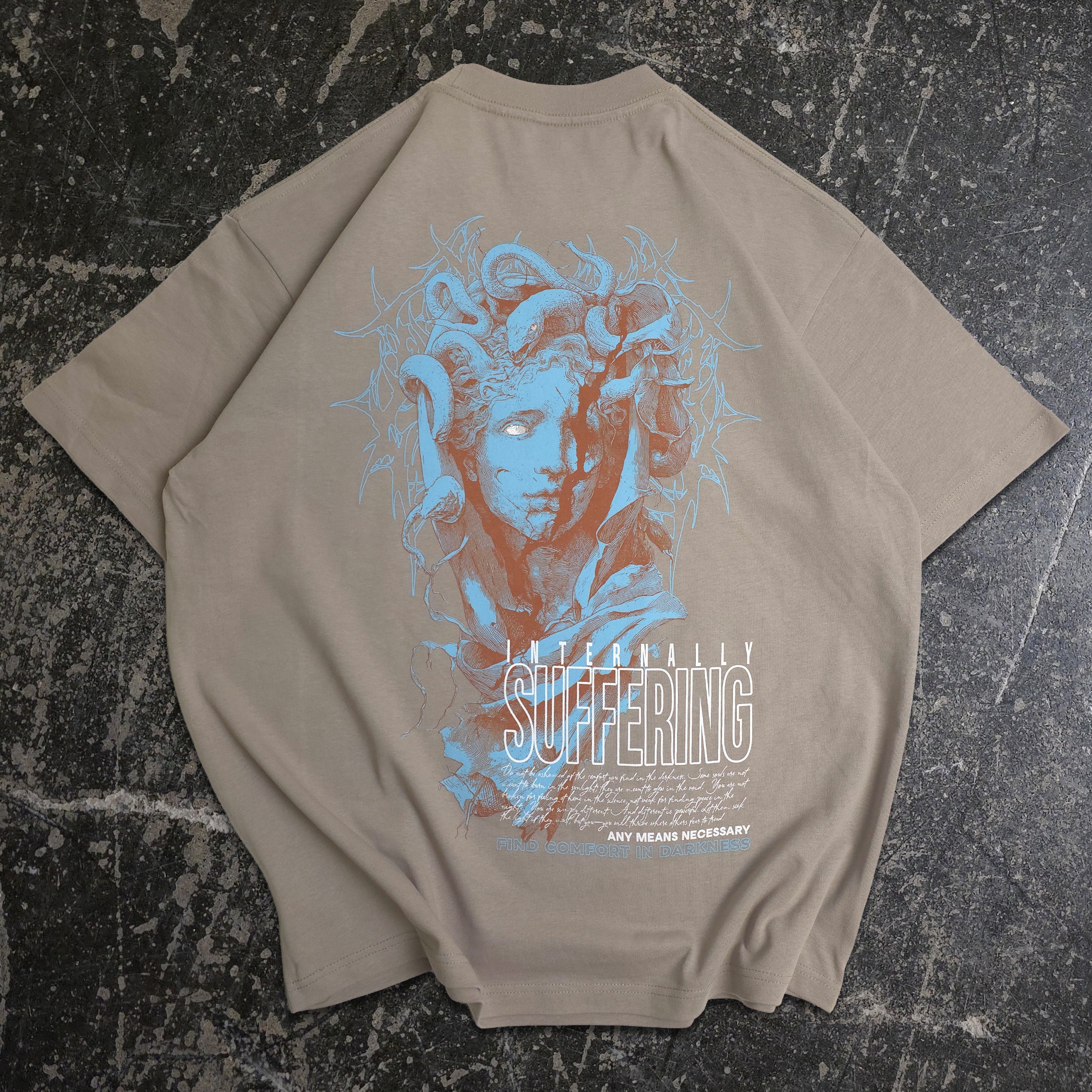 Internal Suffering T-Shirt Greige