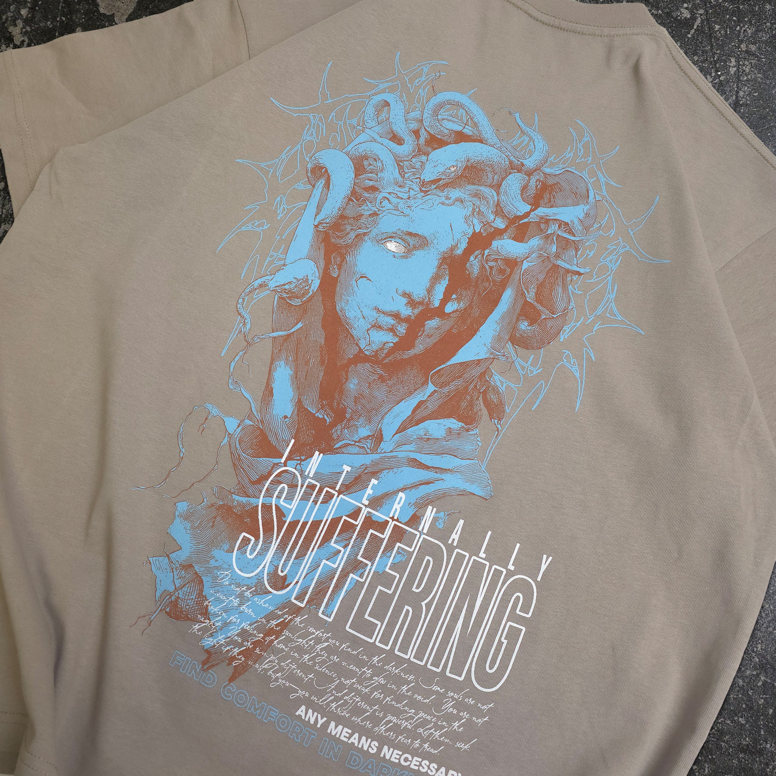 Internal Suffering T-Shirt Greige