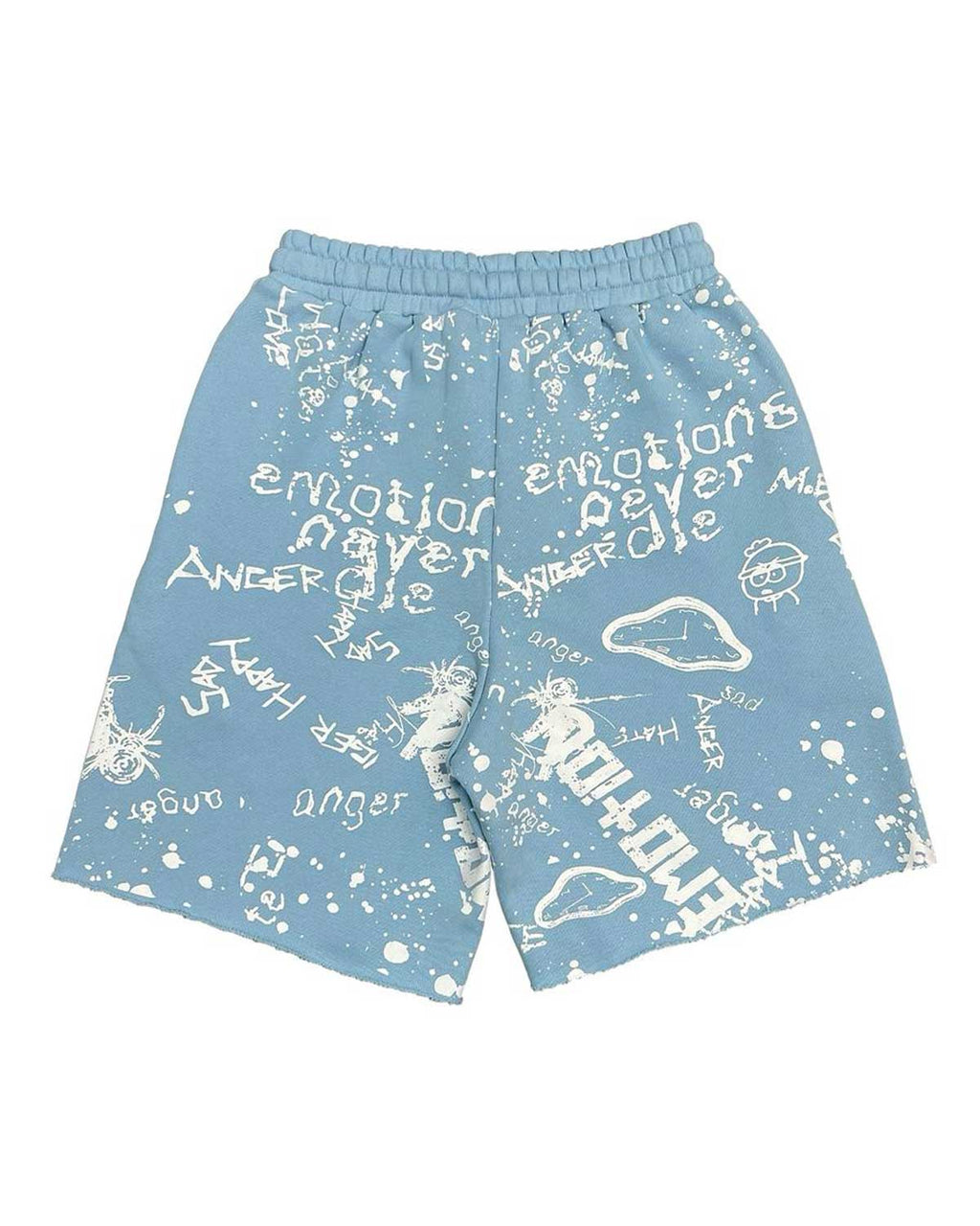 Mixed Emotions Graffiti Shorts Blue