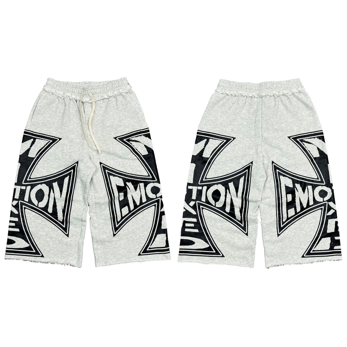 Iron Cross Graphic Sweatshorts - Grey