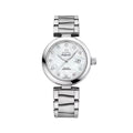 De Ville Ladymatic 34mm - White, Mother-of-Pearl w/ Diamonds on Bracelet