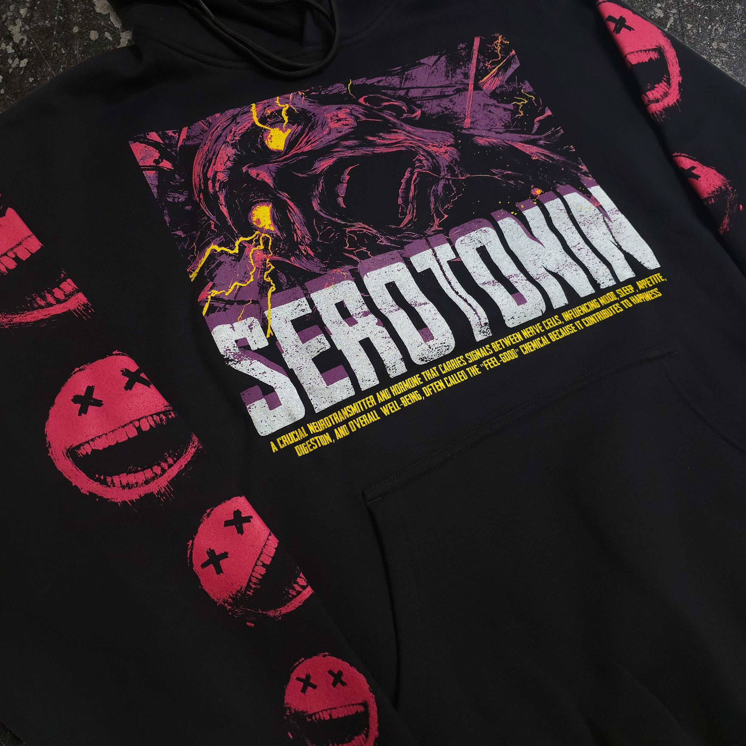 Serotonin Pullover Hoodie Black