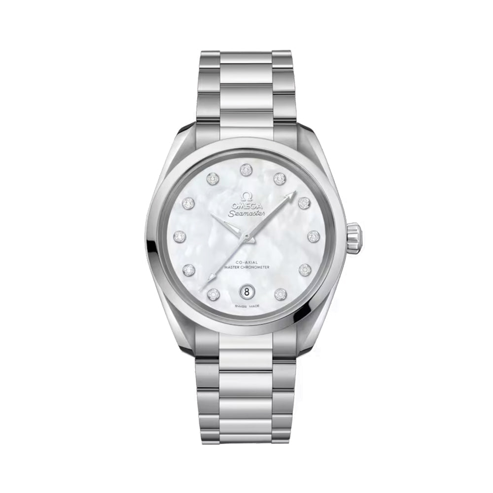 Seamaster Aqua Terra 150M 38mm - White, Mother-of-Pearl with Diamonds on Bracelet