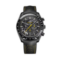 Apollo 8 Speedmaster Dark Side Of The Moon Chronograph 44.25mm - Black on Rubber Strap
