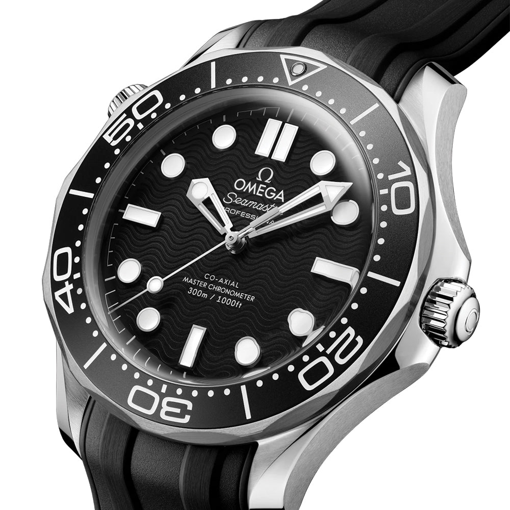 Seamaster Diver 300M Aluminum Bezel 42mm - Black on Rubber Strap