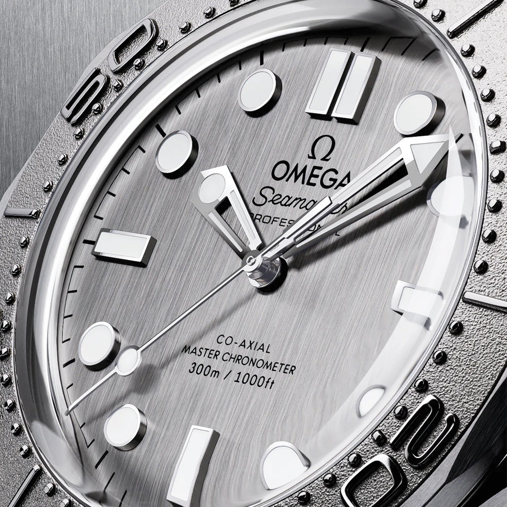 Seamaster Diver 300M Titanium Bezel 42mm - Grey on Rubber Strap