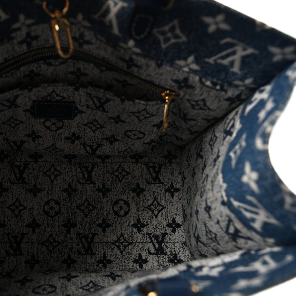 Monogram Jacquard Denim Onthego MM Bleu