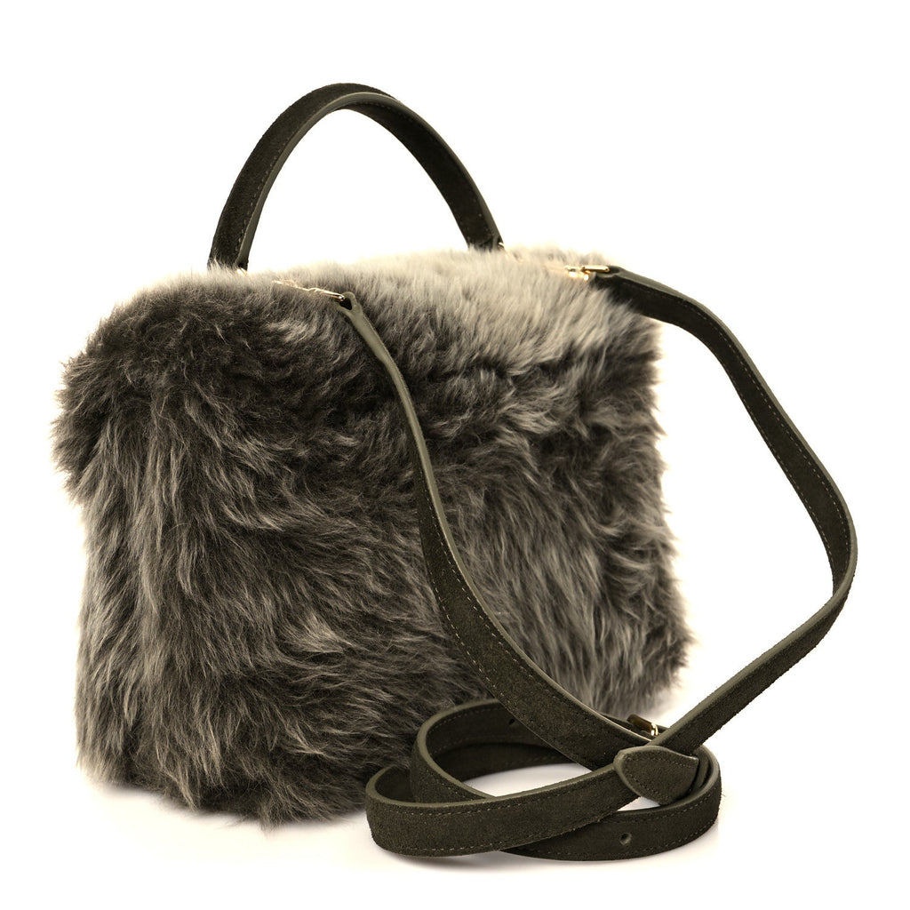 Shearling Suede Calfskin Teen Nino Golden Khaki
