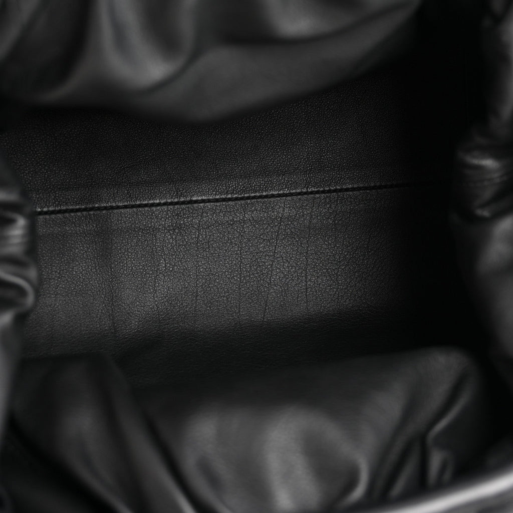 Smooth Butter Calf The Pouch Oversized Clutch Black