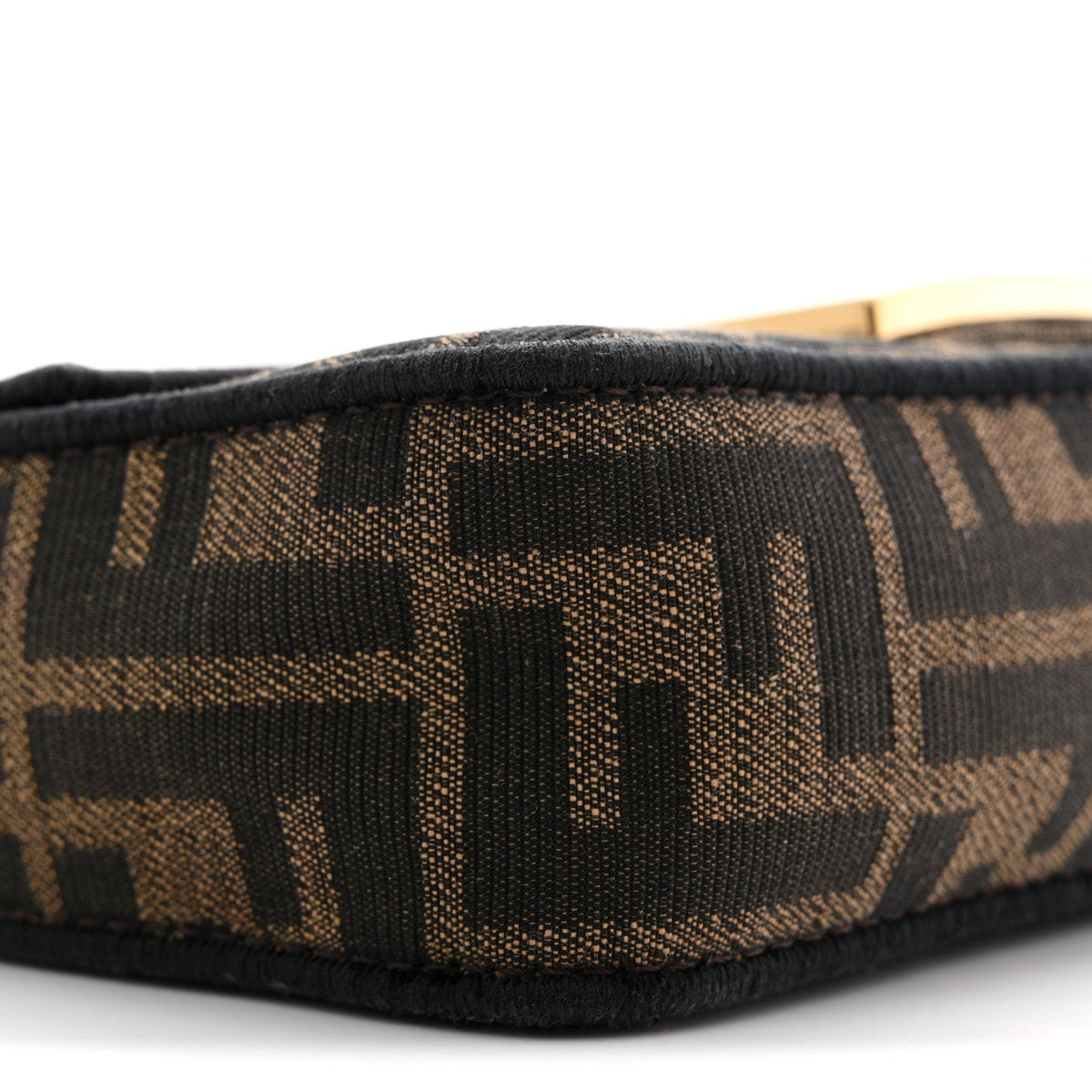 Fabric Jacquard FF 1974 Mini Baguette Tobacco Moro Black