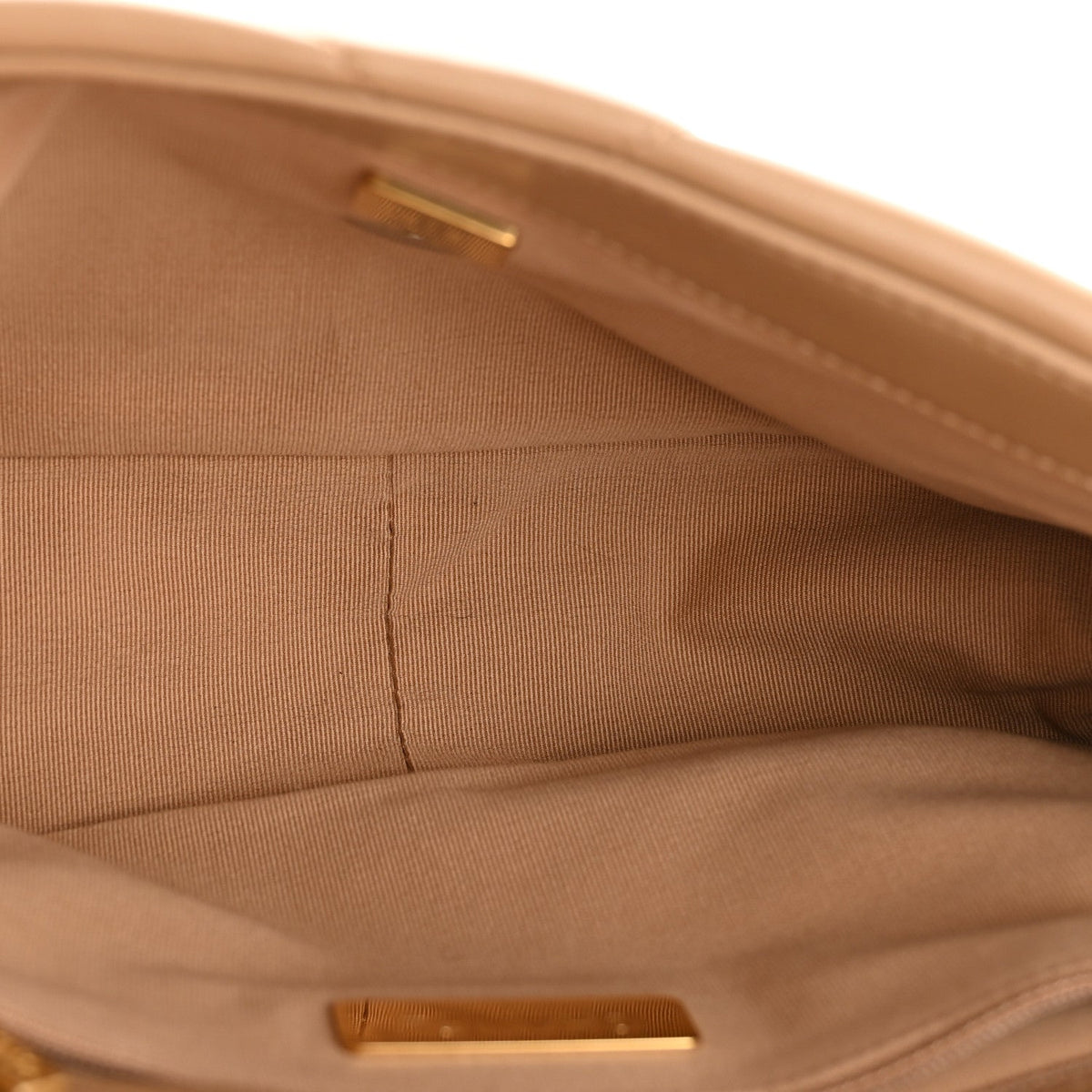 Lambskin Quilted Medium Chanel 19 Flap Beige