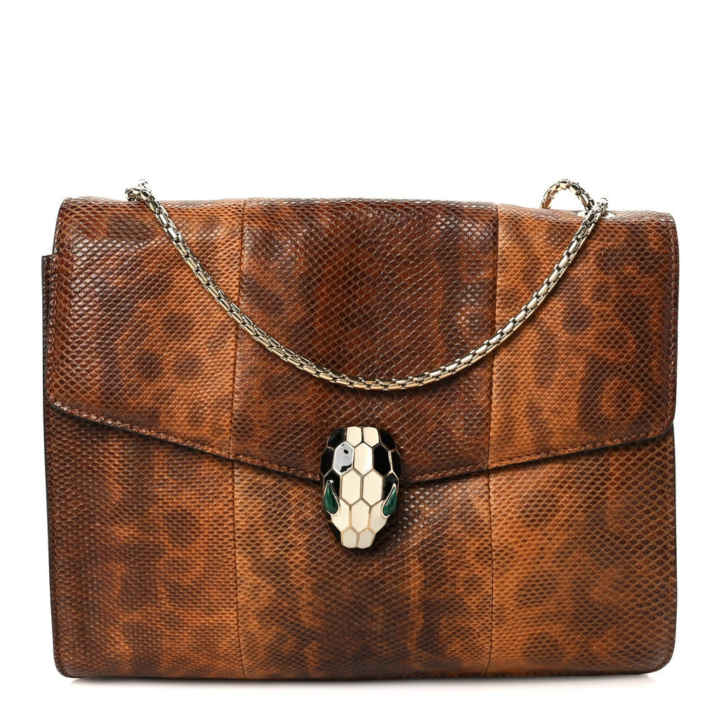 Karung Serpenti Forever Medium Shoulder Bag Brown