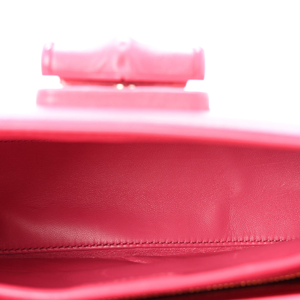 Calfskin Medium Bamboo Diva Frosted Tulip